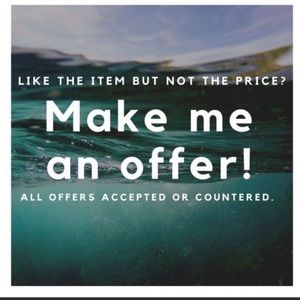 If you like the item not the price make me an offer